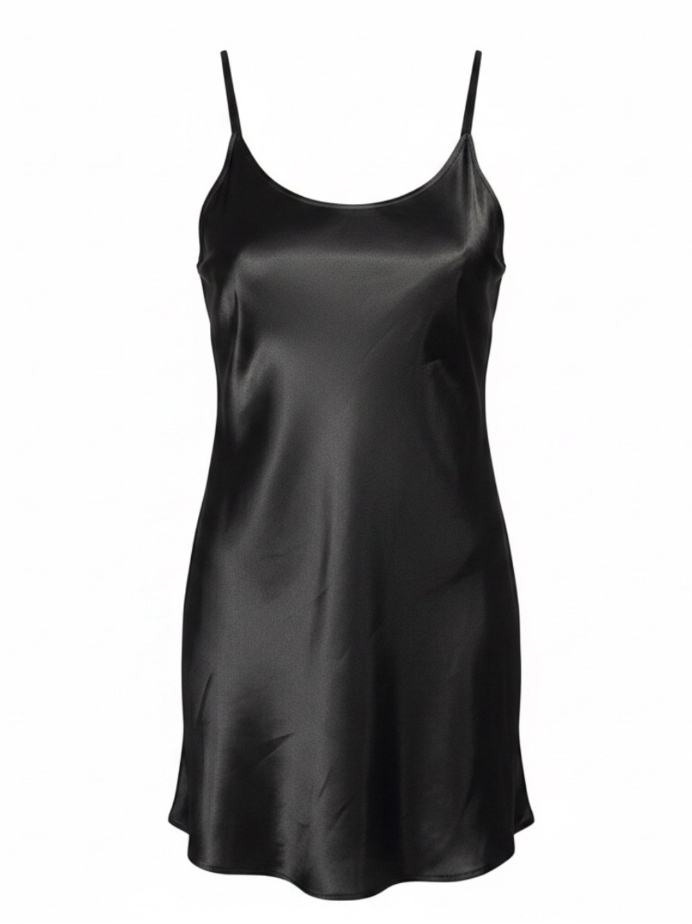 Adrianna Papell Black Satin Slip